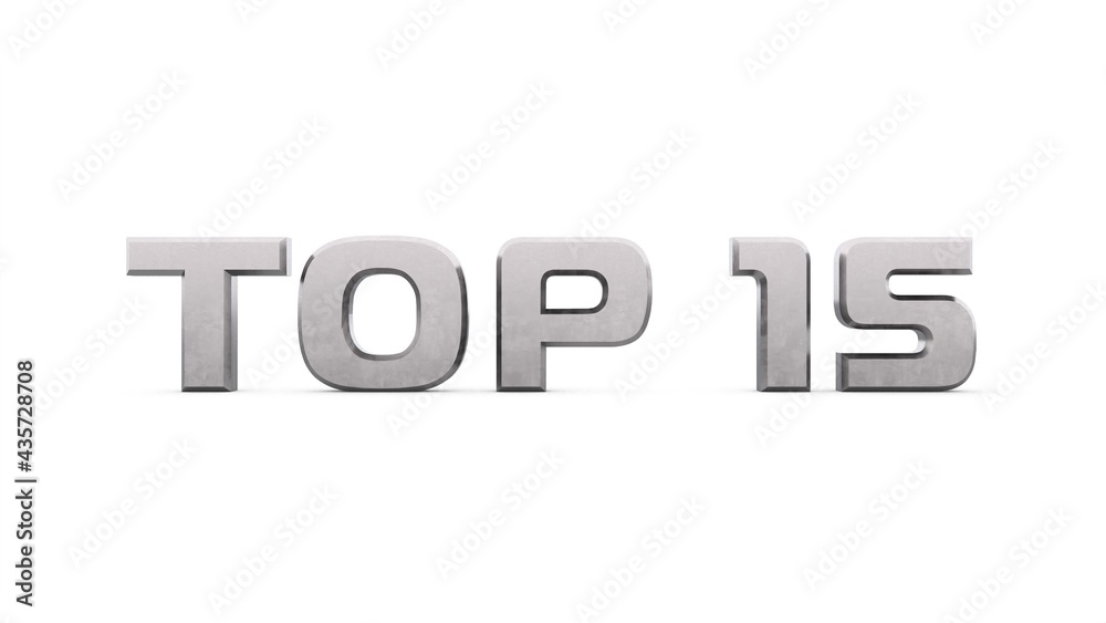 Poster gray metallic 3d text 