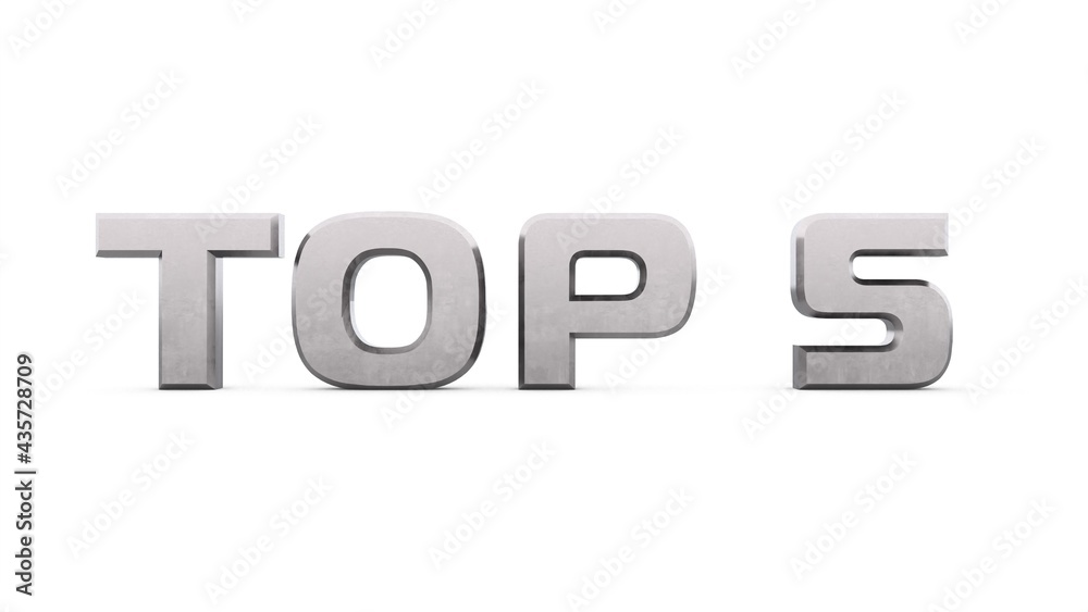 Poster gray metallic 3d text 