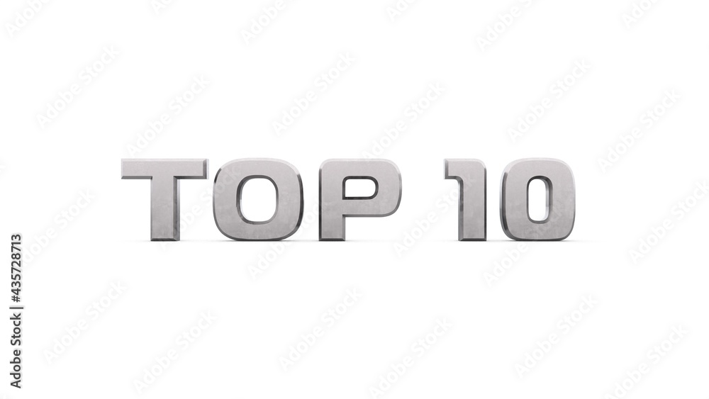Poster gray metallic 3d text 