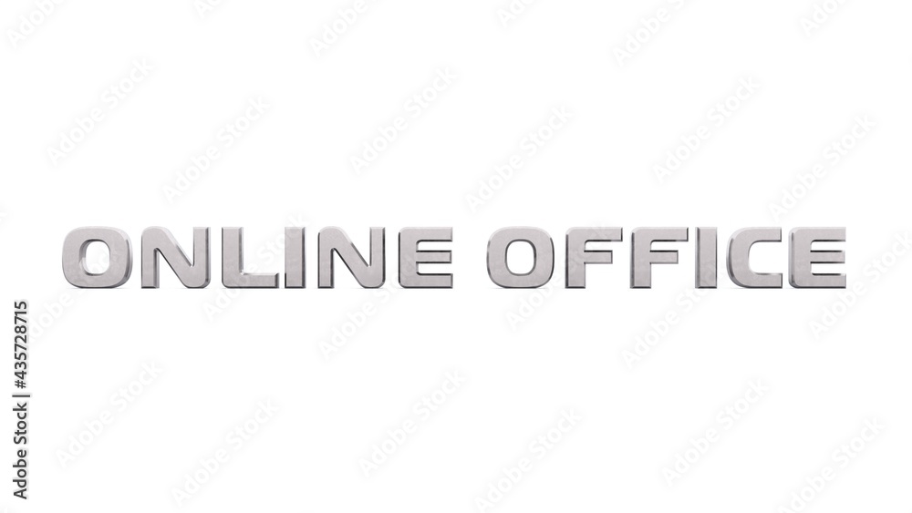 Poster gray metallic 3d text 