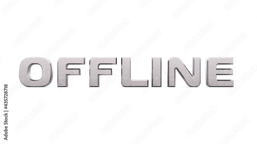 Poster gray metallic 3d text 
