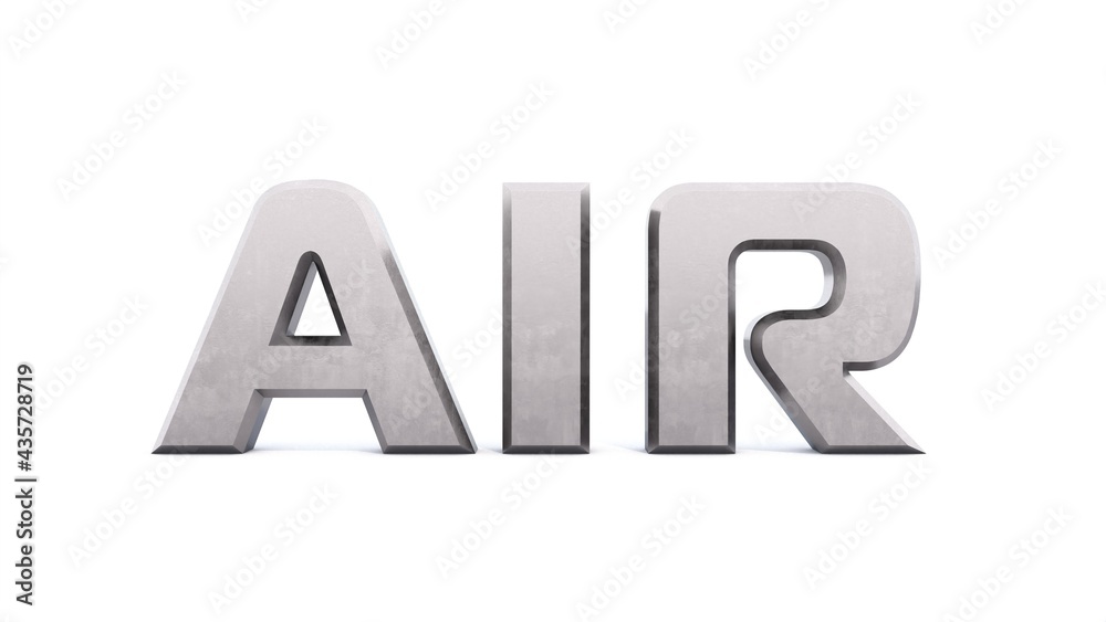 Fototapete gray metallic 3d text 