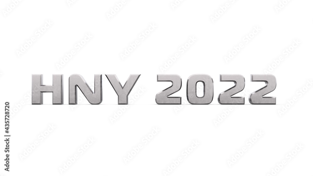 Poster gray metallic 3d text 
