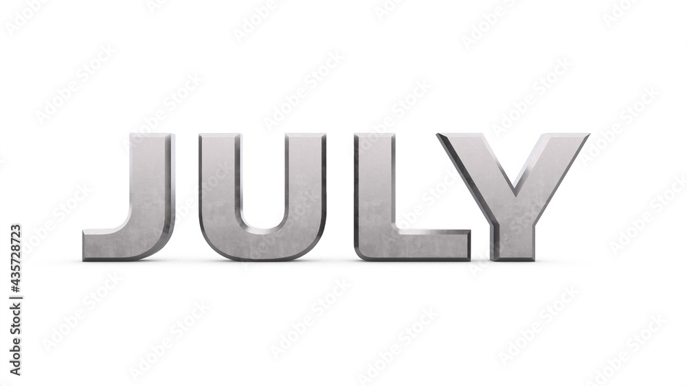 Poster gray metallic 3d text 