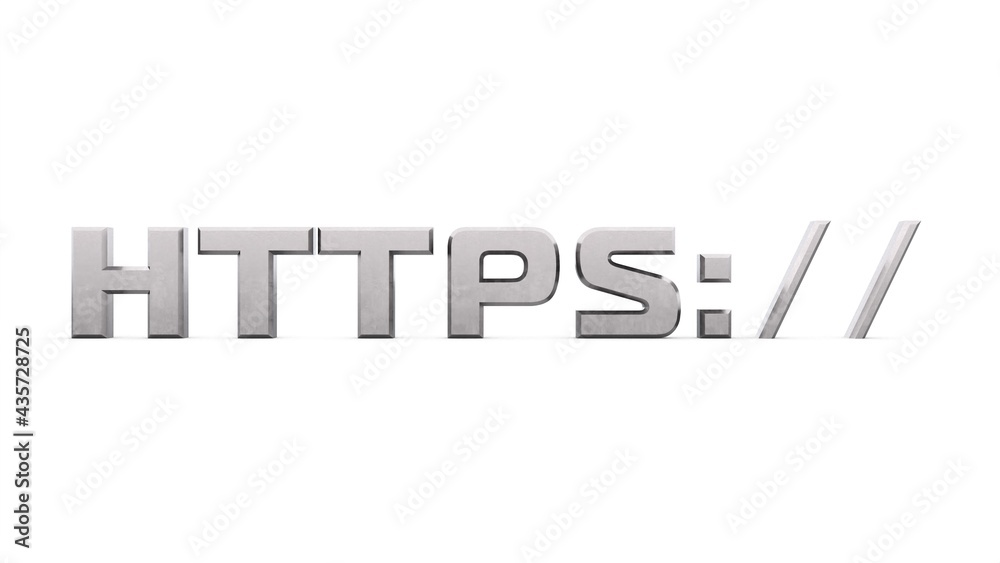 Poster gray metallic 3d text 