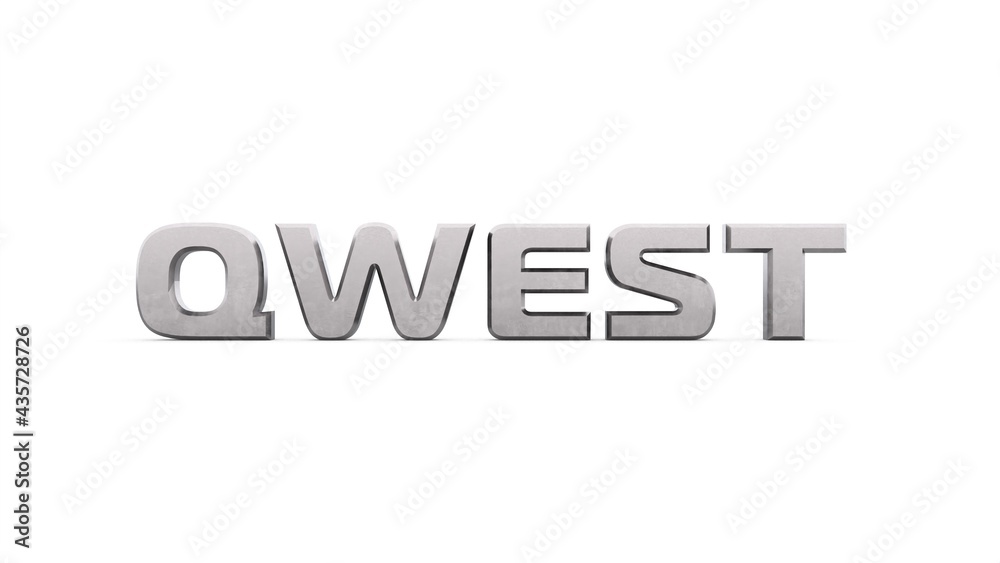 Poster gray metallic 3d text 