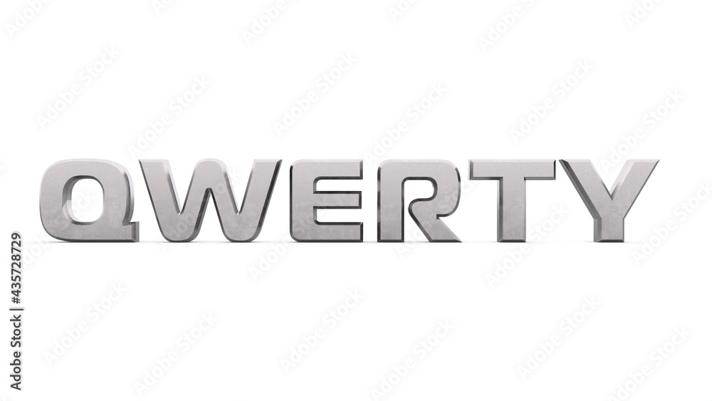 Poster gray metallic 3d text 