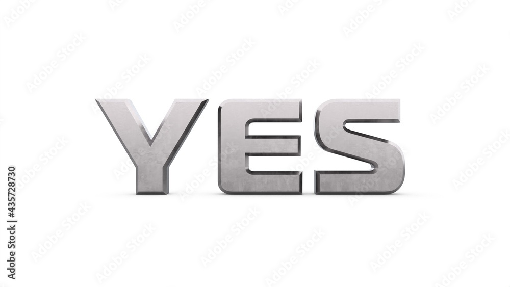 Poster gray metallic 3d text 