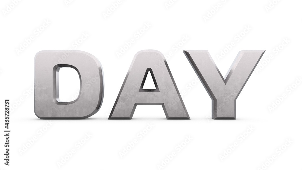 Poster gray metallic 3d text 