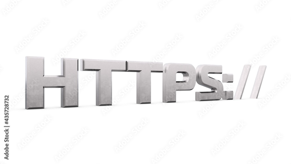 Poster Gray metallic 3d text 