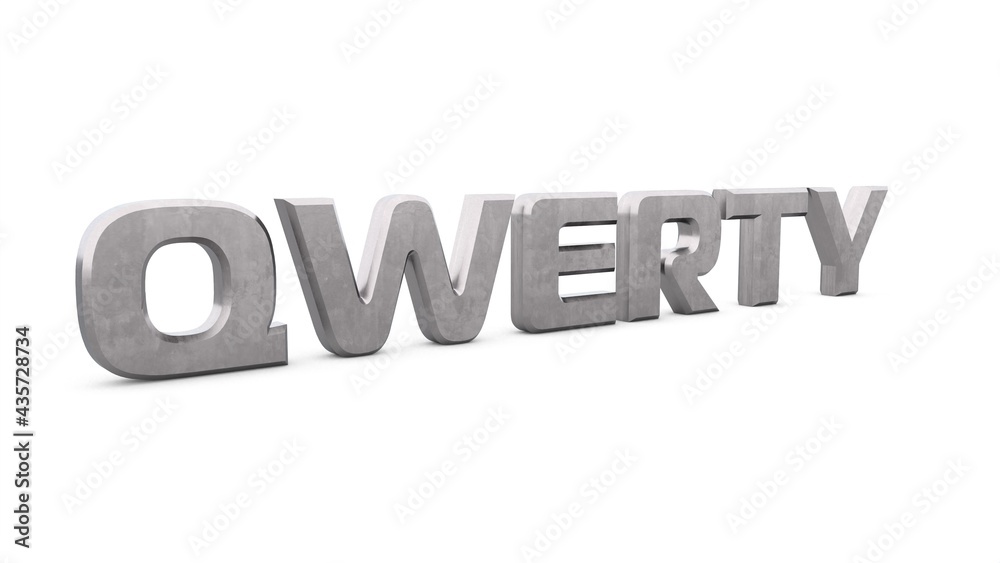 Poster gray metallic 3d text 