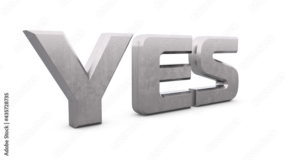 Poster gray metallic 3d text 