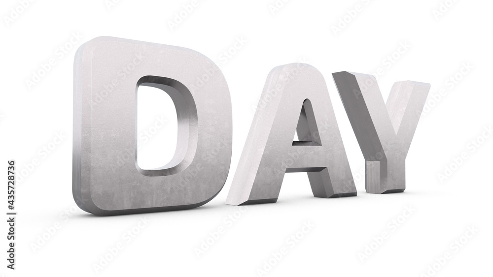 Poster gray metallic 3d text 