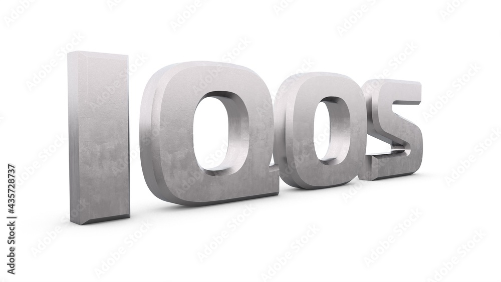 Poster gray metallic 3d text 