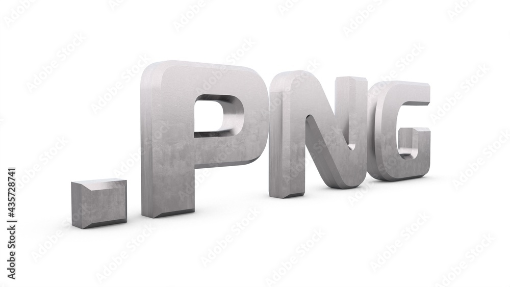 Poster gray metallic 3d text 