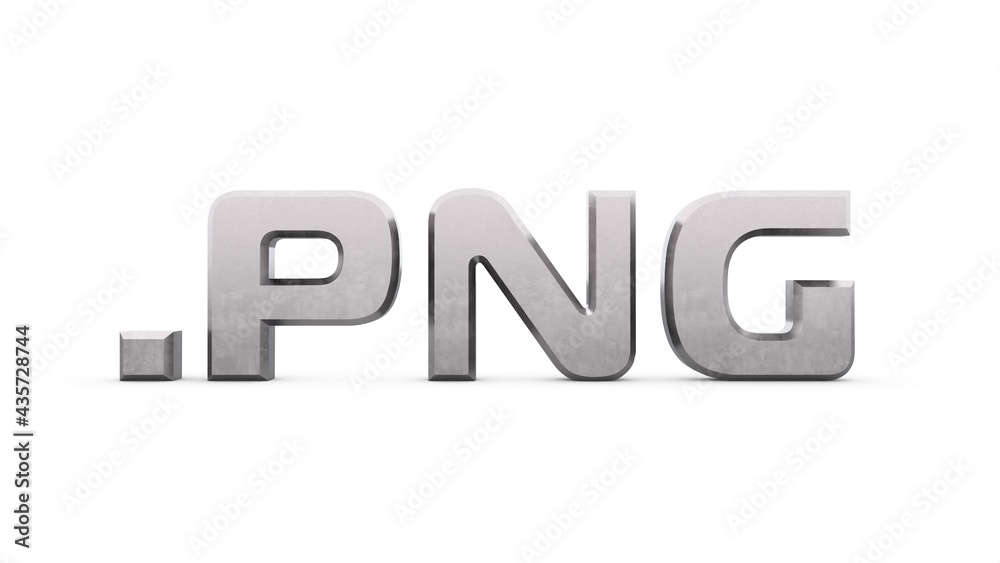 Poster gray metallic 3d text 