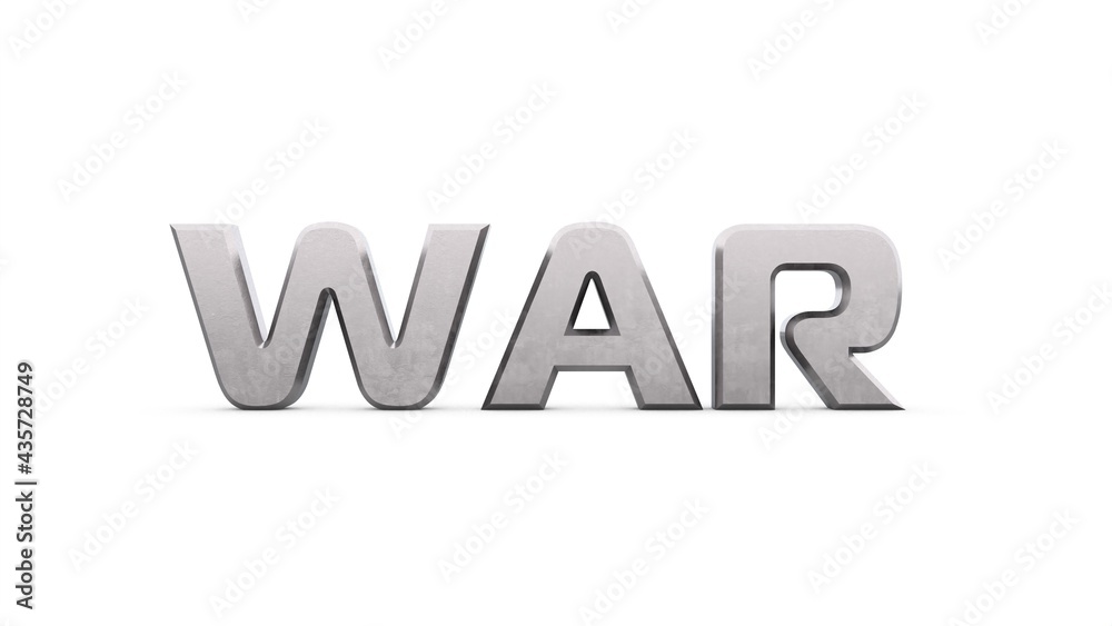 Poster gray metallic 3d text 