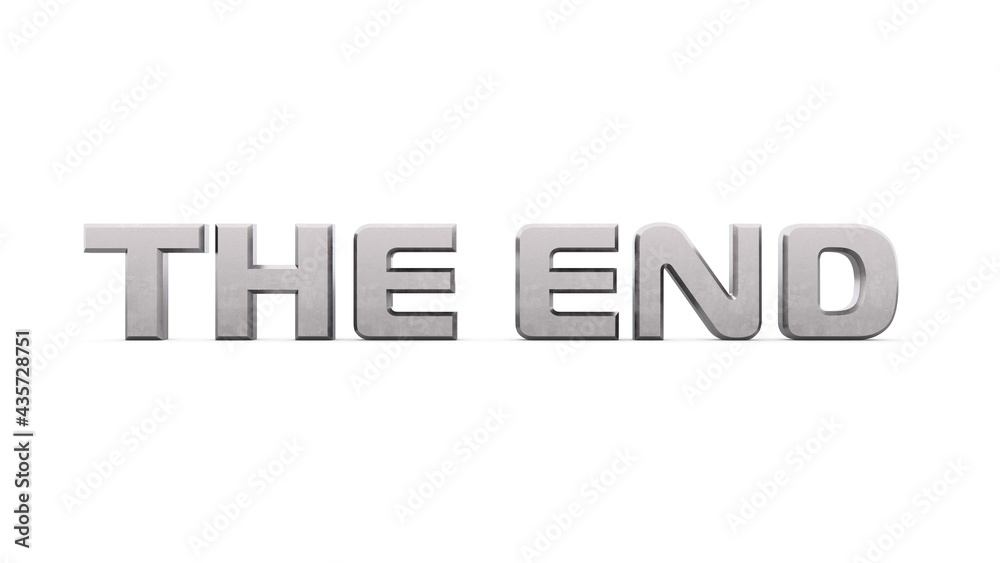 Poster gray metallic 3d text 