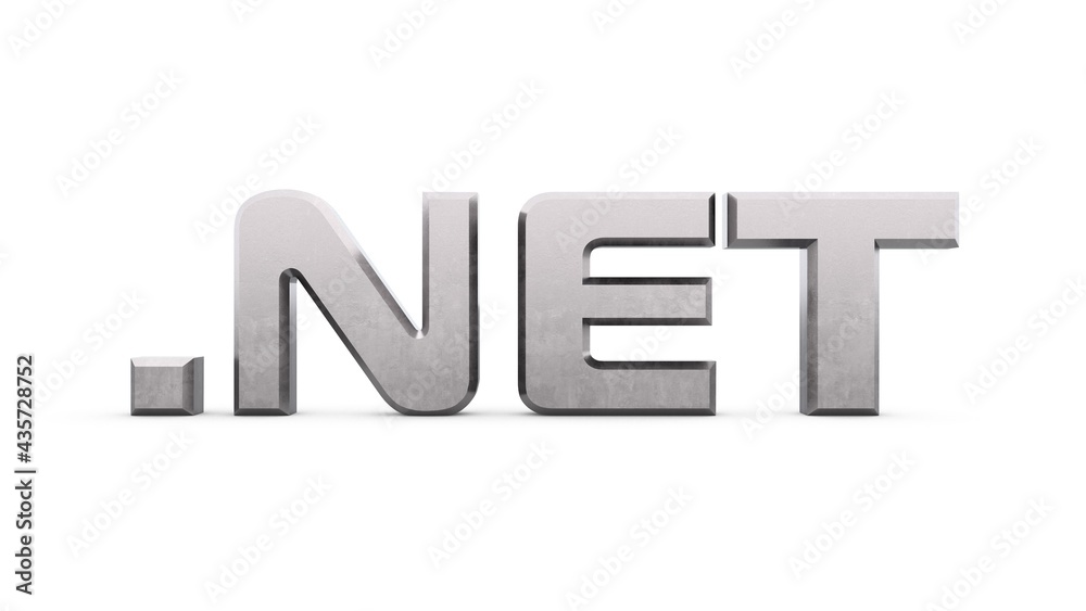 Poster gray metallic 3d text 