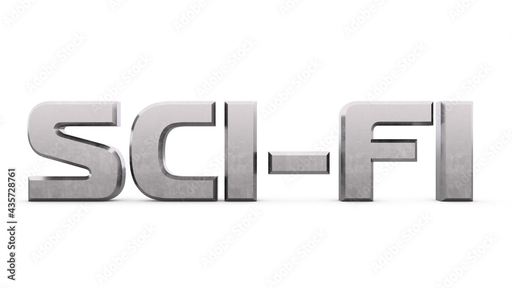 Poster gray metallic 3d text 