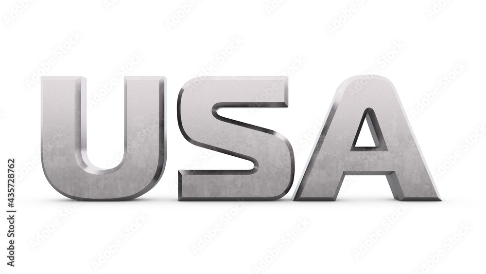 Poster gray metallic 3d text 