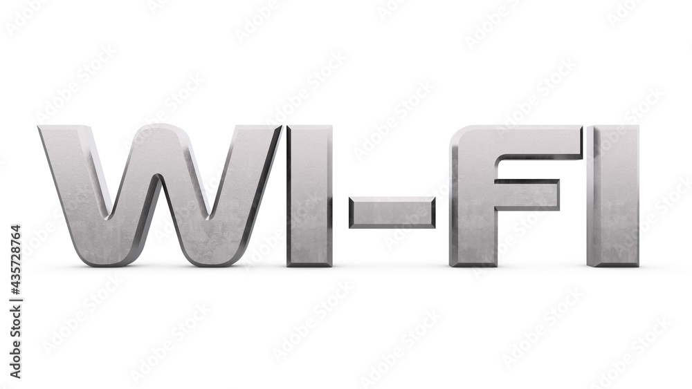 Poster gray metallic 3d text 