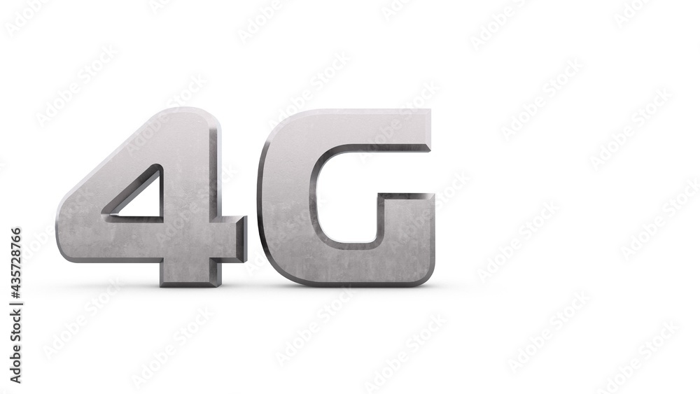 Poster gray metallic 3d text 