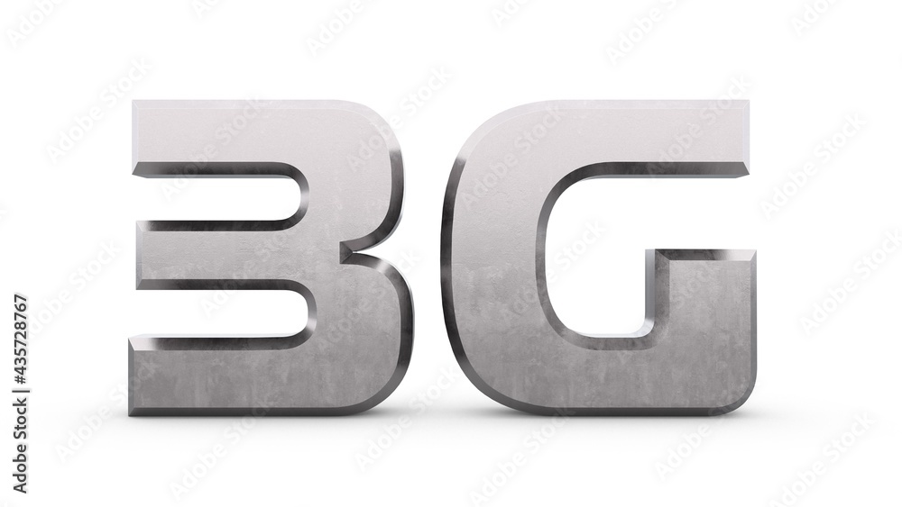 Poster gray metallic 3d text 