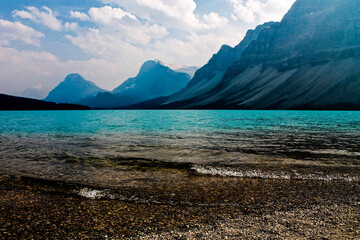 lake and mountains