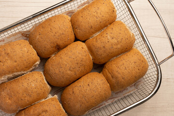 Healthy black bread.