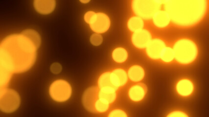 幻想的な金色のパーティクルと火の粉と火花