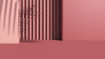 Empty room with Wall Background. 3D illustration, 3D rendering	
