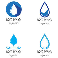 Water drop Logo Template vector illustration design