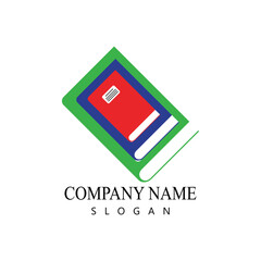 Fototapeta premium Book reading logo and symbols template icons app