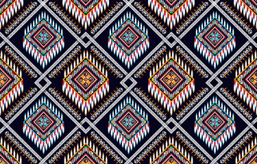 Ikat geometric folklore ornament. Tribal ethnic vector texture. 
Seamless striped pattern in Aztec style. Figure tribal embroidery. 
Indian, Scandinavian, Gypsy, Mexican, folk pattern.