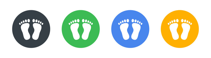 Fototapeta na wymiar Human footprint icon. Vector illustration.