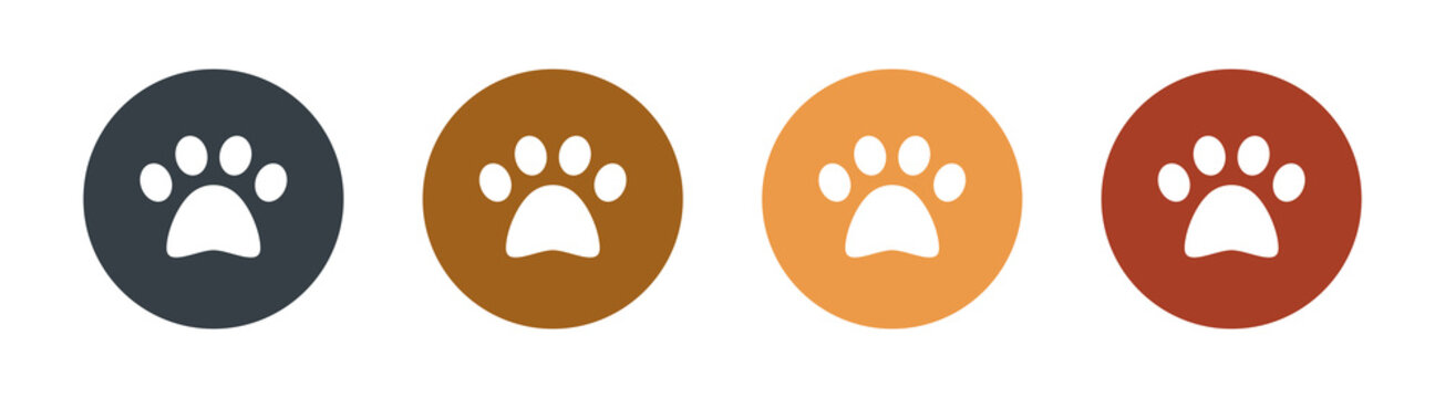 Dog or cat paw icon.