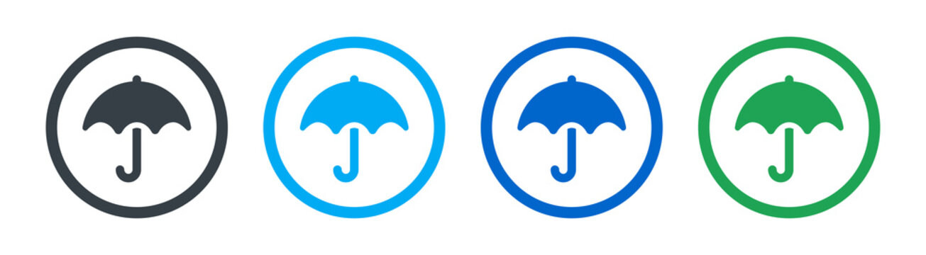 Umbrella icon on white background