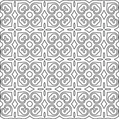 : Geometric vector pattern with Black and white colors. Seamless abstract ornament for wallpapers and backgrounds.