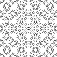 Geometric vector pattern with Black and white colors. Seamless abstract ornament for wallpapers and backgrounds.
