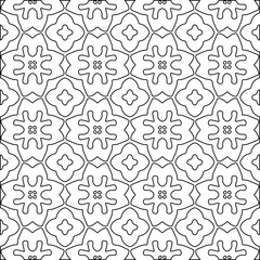 Geometric vector pattern with Black and white colors. Seamless abstract ornament for wallpapers and backgrounds.
