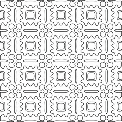 Geometric vector pattern with Black and white colors. Seamless abstract ornament for wallpapers and backgrounds.
