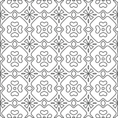 Geometric vector pattern with Black and white colors. Seamless abstract ornament for wallpapers and backgrounds.
