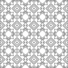 Geometric vector pattern with Black and white colors. Seamless abstract ornament for wallpapers and backgrounds.
