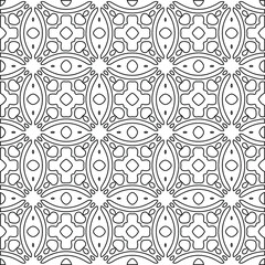 Geometric vector pattern with Black and white colors. abstract ornament for wallpapers and backgrounds.