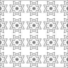 Geometric vector pattern with Black and white colors. abstract ornament for wallpapers and backgrounds.