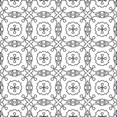 Geometric vector pattern with Black and white colors. abstract ornament for wallpapers and backgrounds.