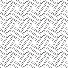 Geometric vector pattern with Black and white colors. abstract ornament for wallpapers and backgrounds.