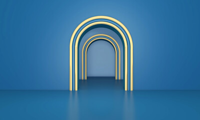 Empty room with Wall Background. 3D illustration, 3D rendering	