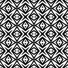 Geometric vector pattern with Black and white colors. Seamless abstract ornament for wallpapers and backgrounds.